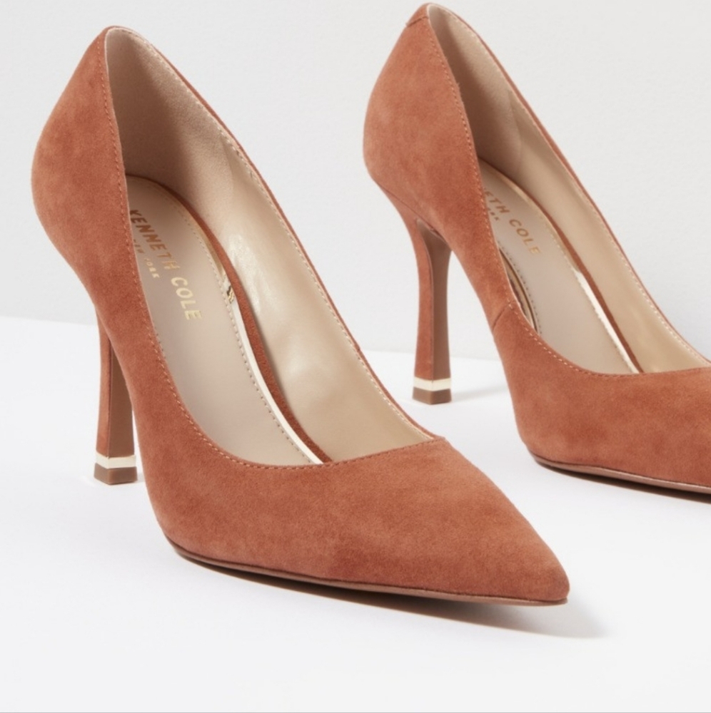 Kenneth Cole Cognac 8.5 suede heels
